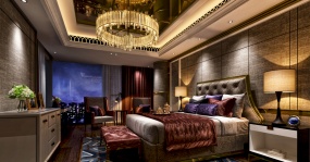 欧式豪华卧室3D模型设计